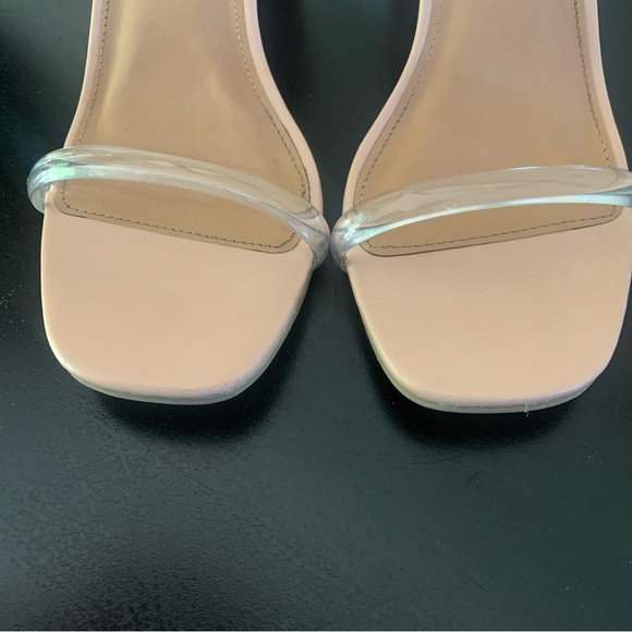 Dolce Vita Merrick Clear Strap Sandal Size 8.5 Cylinder Dress Heel Blush Pink - Picture 3 of 7